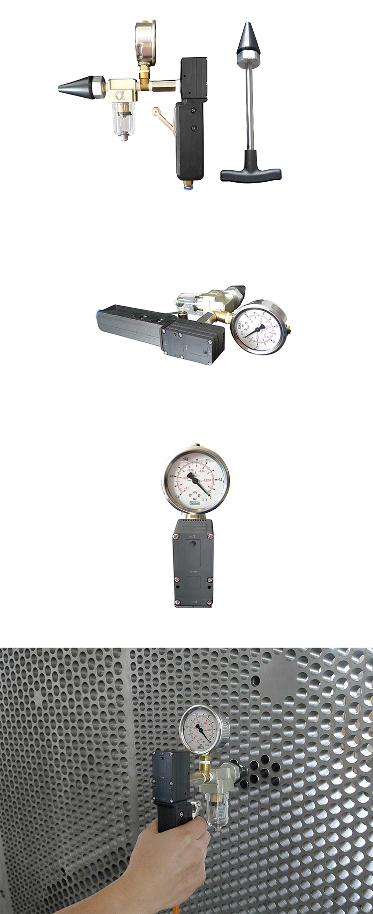 Detector de fugas por vacío para tubos