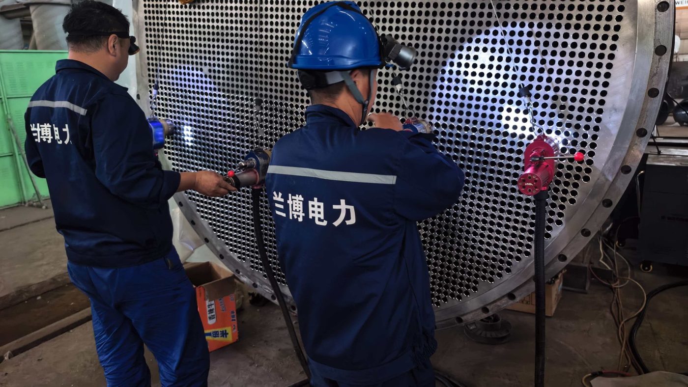 沈阳东管钛管换热器管口胀削焊施工